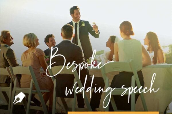 Bespoke wedding speech service