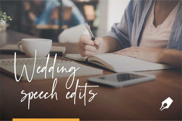 Wedding speech edit service