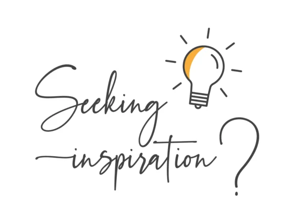 Text says: "Seeking inspiration". It is next to a light bulb representing inspiration for a Maid of Honour speech
